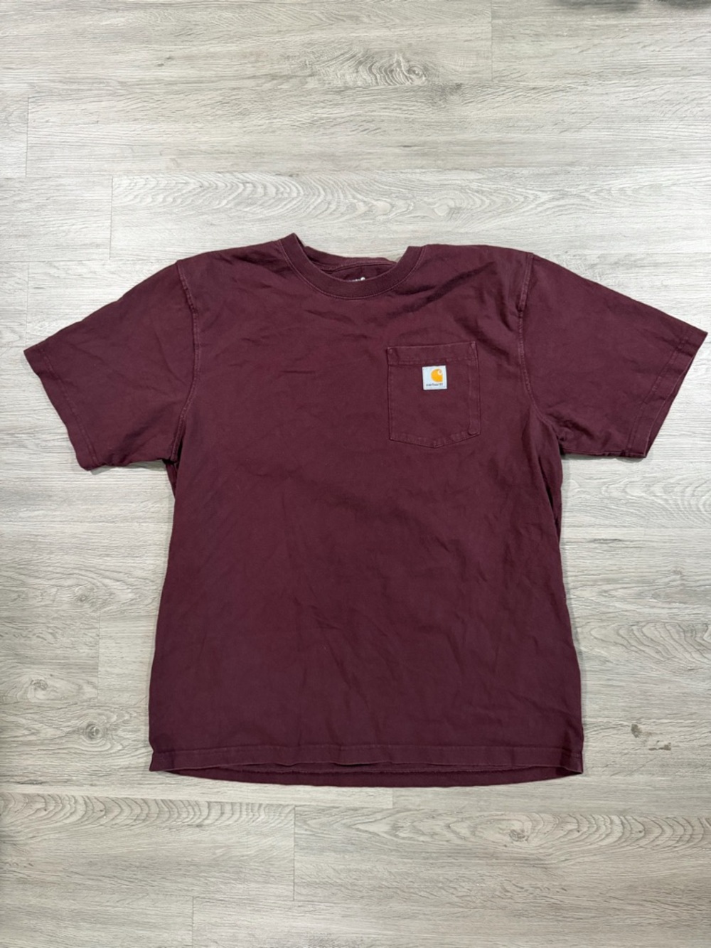 Carhartt Men's Pocket T-Shirt in Burgundy